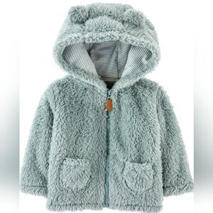 Baby girls/boys Sherpa jacket teal 18M